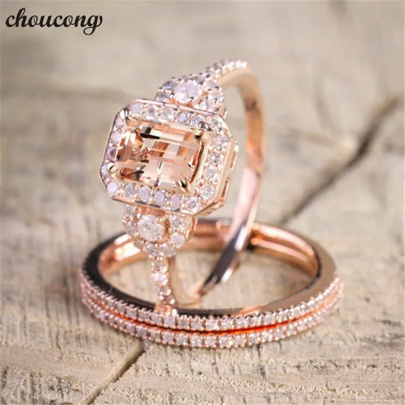 choucong Handmade 3-in-1 ring set AAA Zircon Cz Rose Gold Filled Engagement Wedding Band Rings for women men Fashion Jewelry
choucong Handmade 3-in-1 ring set AAA Zircon Cz Rose Gold Filled Engagement Wedding Band Rings for women men Fashion Jewelry