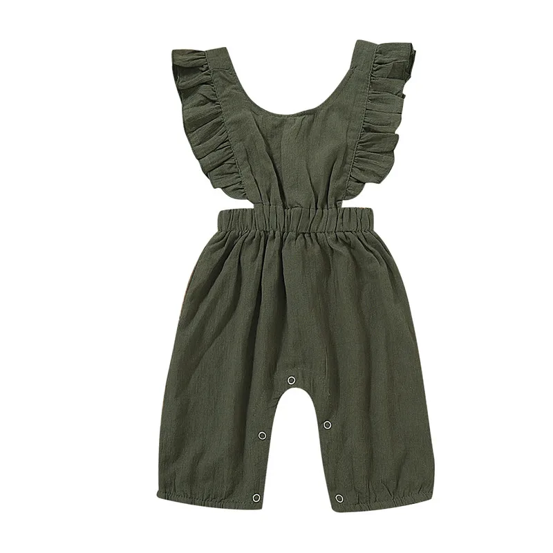 Summer Baby Girl Jumpsuit Romper Cotton Elastic Waist Solid Color Beach Holiday Loose Short Trousers Romper For ToddlerD25 D25
Summer Baby Girl Jumpsuit Romper Cotton Elastic Waist Solid Color Beach Holiday Loose Short Trousers Romper For ToddlerD25 D25