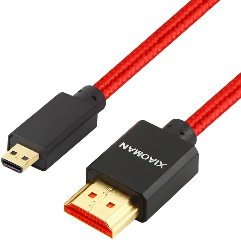 Кабель Micro HDMI высокоскоростной кабель HDTV Поддержка Ethernet 3D 4K возврат аудио для