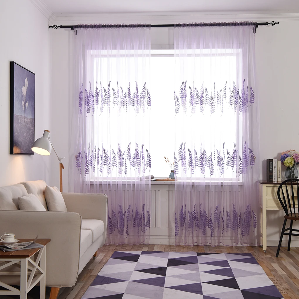 Practical Lavender Embroidery Sheer Tulle Curtains Room Bedroom Kitchen Cortina Home Decor Screening Drapery Drapes Organdy
Practical Lavender Embroidery Sheer Tulle Curtains Room Bedroom Kitchen Cortina Home Decor Screening Drapery Drapes Organdy