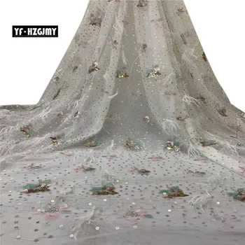 YF HZGJMY French Lace Fabric Newest 5 Yards Mesh Embroidery African Net Lace 2019 Feather Tulle Lace Fabric for Women A1692
YF HZGJMY French Lace Fabric Newest 5 Yards Mesh Embroidery African Net Lace 2019 Feather Tulle Lace Fabric for Women A1692
