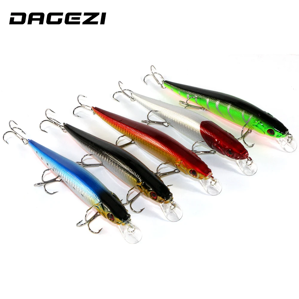 DAGEZI Big 3 hooks hard fishing lure 16CM/23G 5 pcs/lot fishing bait minnow bass lure fishing tackle artificial wobbler pesca
DAGEZI Big 3 hooks hard fishing lure 16CM/23G 5 pcs/lot fishing bait minnow bass lure fishing tackle artificial wobbler pesca