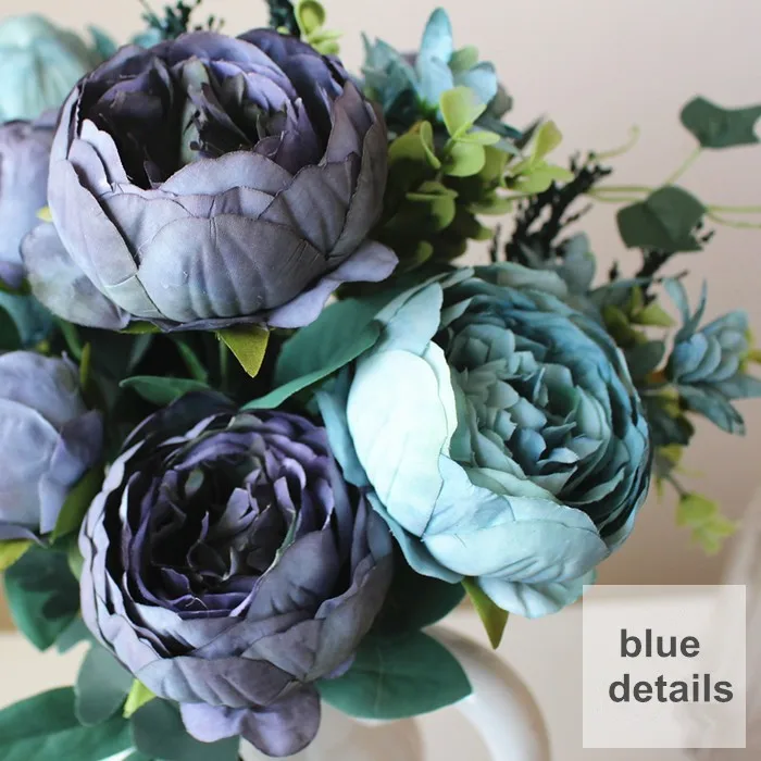 artificial silk flowers European 1 Bouquet Peony (12)