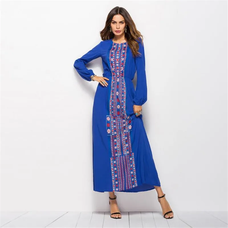 Summer European and American Printed Dress 2019 New Printed Waist Long Sleeve Dress Vintage Ethnic Style Long Dress
Summer European and American Printed Dress 2019 New Printed Waist Long Sleeve Dress Vintage Ethnic Style Long Dress