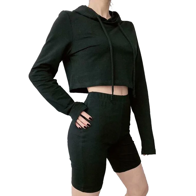 2019 Women Sprots Tracksuit Summer Slim Short Sets Sexy Two Piece Cropped Tops and Pants Fitness Hooded Pullovers
2019 Women Sprots Tracksuit Summer Slim Short Sets Sexy Two Piece Cropped Tops and Pants Fitness Hooded Pullovers
