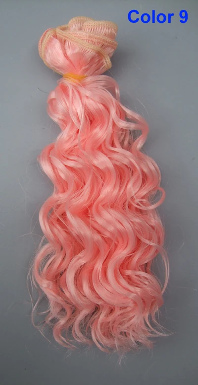 15 CM 25cm doll wigs heat resistant deep wave hair for blyth doll 1/3 1/4 1/6 BJD diy cloth doll wigs 21