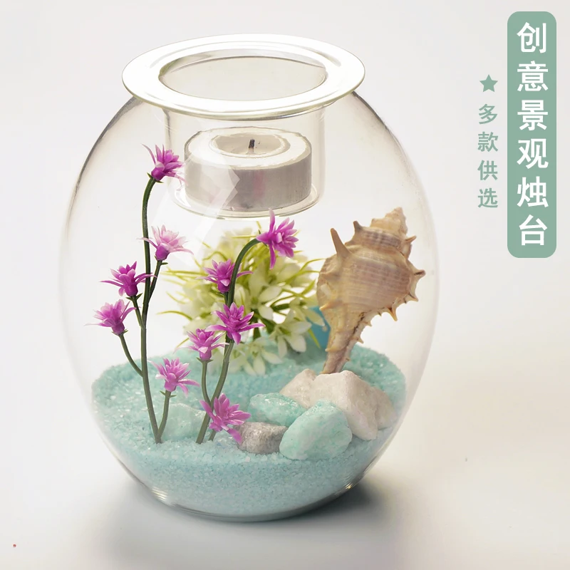 European super beautiful landscape of creative transparent glass candlestick candlestick stylish home accessories birthday gift
European super beautiful landscape of creative transparent glass candlestick candlestick stylish home accessories birthday gift