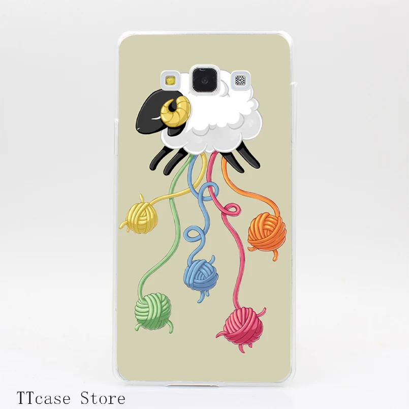 4127CA Wool Thread Transparent Hard Cover font b Case b font for Galaxy A3 A5 A7