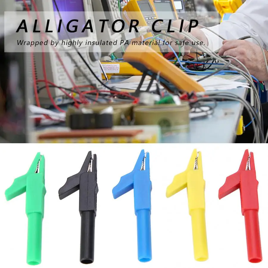 P2007 5 Pcs 4mm Alligator Clips Crocodile Clip Fully Insulated Plug-in Banana Clip Copper Alligator Clip15A/300V for Banana Plug
P2007 5 Pcs 4mm Alligator Clips Crocodile Clip Fully Insulated Plug-in Banana Clip Copper Alligator Clip15A/300V for Banana Plug
