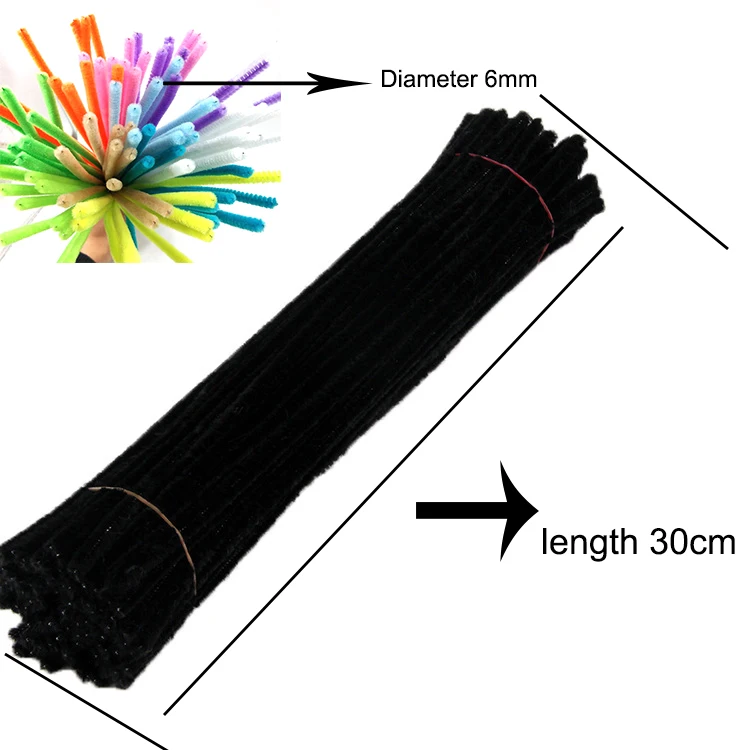 Description Picture 4 of item100pcs 30cm Chenille Stems Pipe Cleaners Children Educational Toys Handmade Colorful Chenille Stems Pipe for DIY Craft Supplies