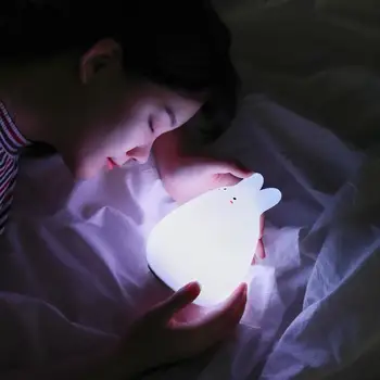 Colorful LED Night Light Animal rabbit stype Silicone Soft Breathing Cartoon Baby Nursery Lamp for Children Gift @D
Colorful LED Night Light Animal rabbit stype Silicone Soft Breathing Cartoon Baby Nursery Lamp for Children Gift @D