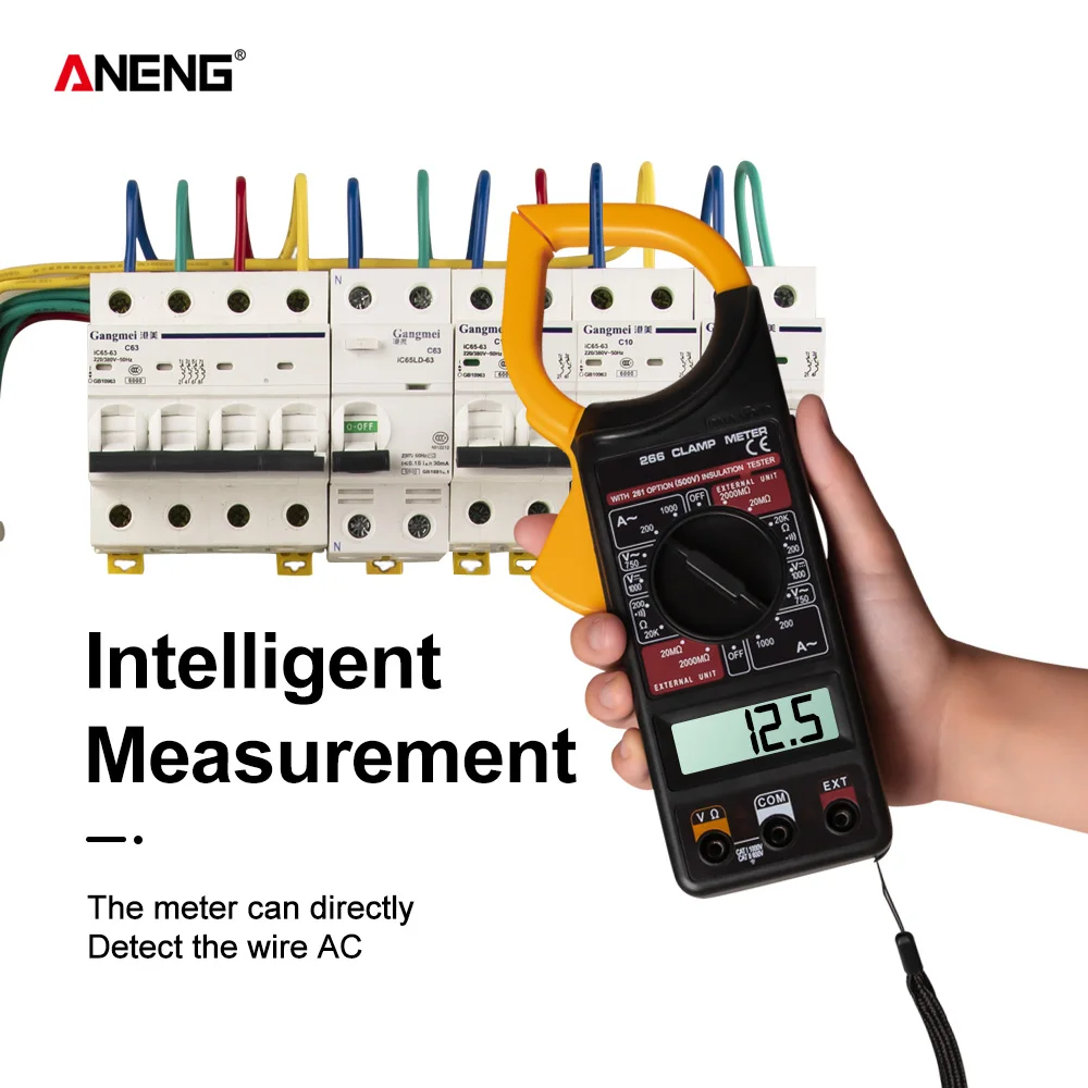 Digital Current Clamp Meter Buzzer Data Hold Non-contact Multimeter Voltmeter Ammeter Volt AC DC Ohmmeter
Digital Current Clamp Meter Buzzer Data Hold Non-contact Multimeter Voltmeter Ammeter Volt AC DC Ohmmeter
