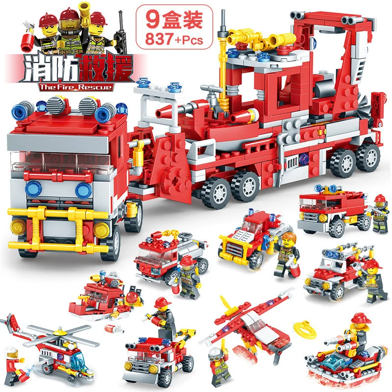 837pcs Children's boy assembling building blocks toys Compatible Legoingly city building block fire rescue vehicle gifts
837pcs Children's boy assembling building blocks toys Compatible Legoingly city building block fire rescue vehicle gifts