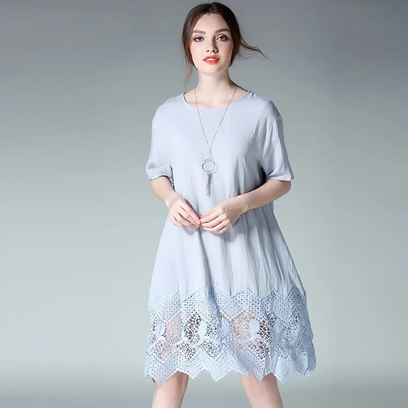 2017New Summer Women Cotton Linen dress lace patchwork hollow out elegant one-piece dress female casual linen vestido XXXXL 6538
2017New Summer Women Cotton Linen dress lace patchwork hollow out elegant one-piece dress female casual linen vestido XXXXL 6538