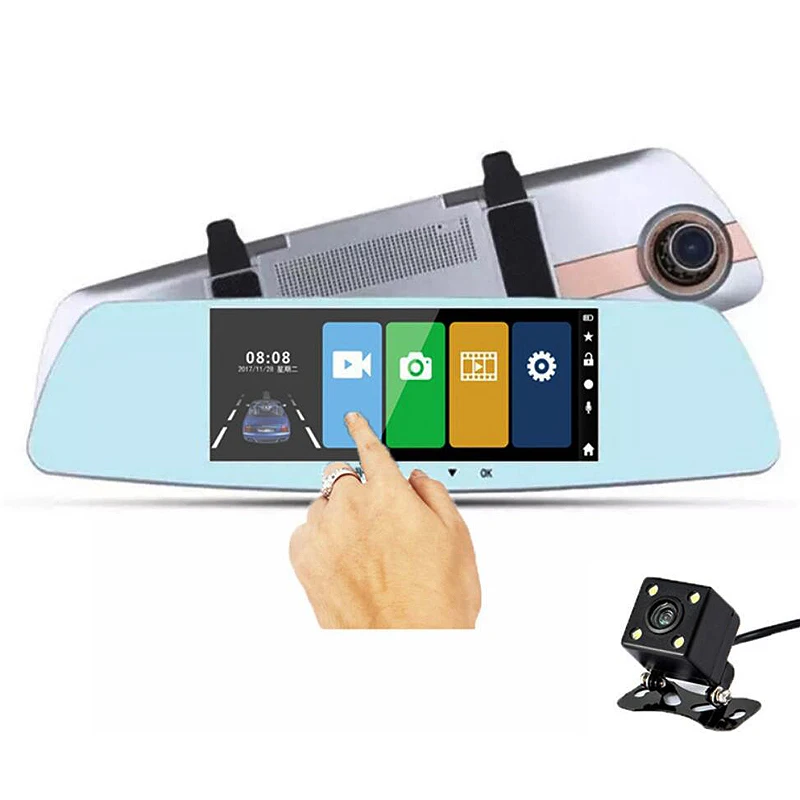 QUIDUX 7 Inch Car DVR Rearview Mirror Touch Screen 1080P Dual Lens Video Recorder Dash Cam Parking Monitor Gsensor Night Vision
QUIDUX 7 Inch Car DVR Rearview Mirror Touch Screen 1080P Dual Lens Video Recorder Dash Cam Parking Monitor Gsensor Night Vision