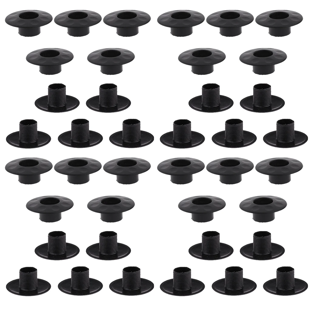 20Pcs Plastic Foosball Bearing Table Football Edge Bearings with Thread Table Football Machine Accessory Black