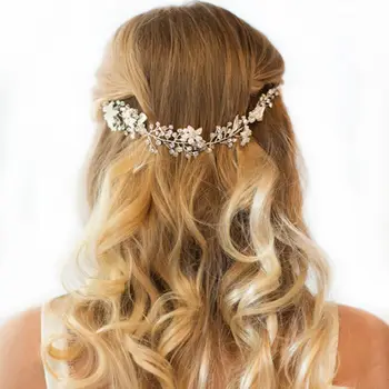 Romantic Crystal Bride Hairbands Pearl White Leaf Tiara Headdress Head Piece Wedding Jewelry Hair Jewelry Photography Tool
Romantic Crystal Bride Hairbands Pearl White Leaf Tiara Headdress Head Piece Wedding Jewelry Hair Jewelry Photography Tool