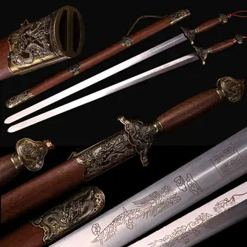 Handmade Chinese Wudang Sect Sword Double Sword Good Elasticity Stainless Steel
Handmade Chinese Wudang Sect Sword Double Sword Good Elasticity Stainless Steel