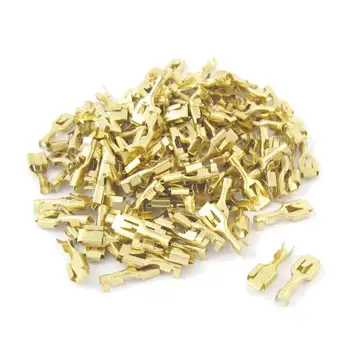 WSFS Hot Sale 100 Pcs Gold Tone 3.5mm Wide Female Spade Crimp Terminal Connectors
WSFS Hot Sale 100 Pcs Gold Tone 3.5mm Wide Female Spade Crimp Terminal Connectors