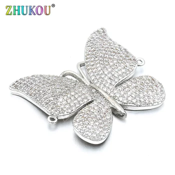 33*30mm Brass Cubic Zirconia Two Loops Butterfly Connectors Diy Jewelry Findings Making, Hole: 1mm, Model: VS113
33*30mm Brass Cubic Zirconia Two Loops Butterfly Connectors Diy Jewelry Findings Making, Hole: 1mm, Model: VS113