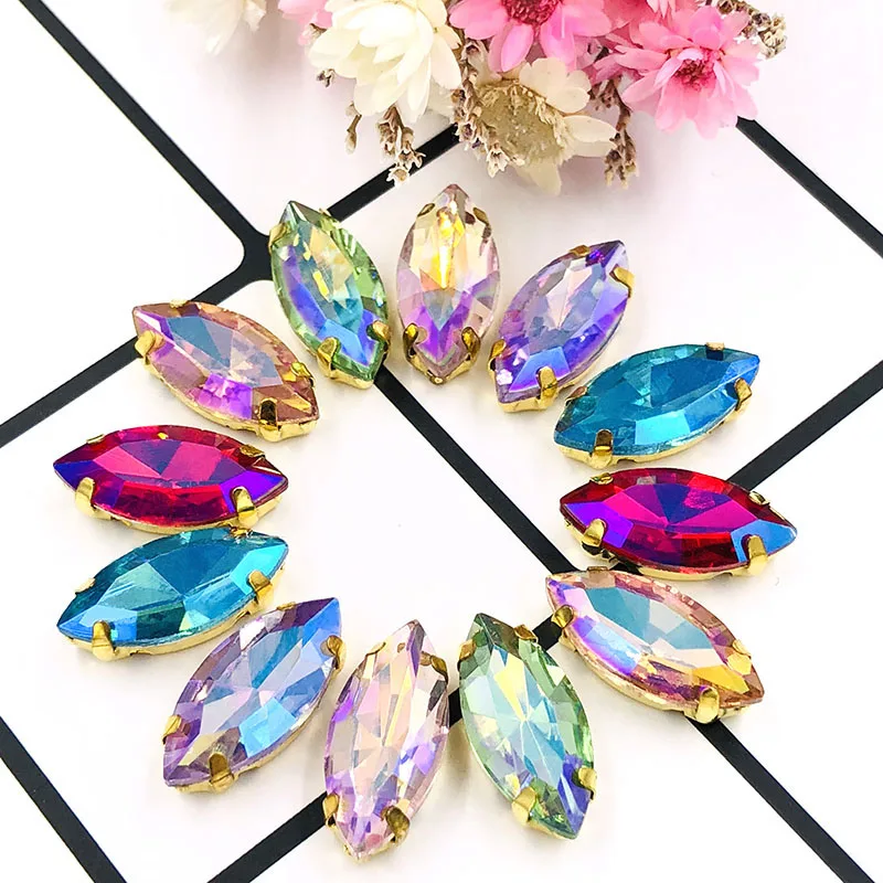 New 7X15mm Horse eye flatback sew on rhinestones 30pcs Leaf shape wedding decoration Loose rhinestones DIY clothing Accessories
New 7X15mm Horse eye flatback sew on rhinestones 30pcs Leaf shape wedding decoration Loose rhinestones DIY clothing Accessories