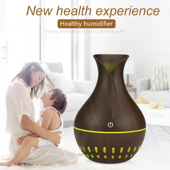 130mL Wood Grain Humidifier Ultrasonic USB Aroma Essential Oil Diffuser Cool Mist Air Purifier with 7 Color Night Light for Home
130mL Wood Grain Humidifier Ultrasonic USB Aroma Essential Oil Diffuser Cool Mist Air Purifier with 7 Color Night Light for Home