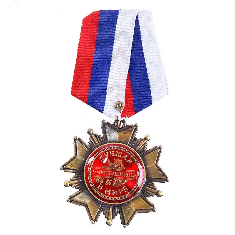 Teacher's day gift Russia Classic knighthood medal / badge /brooch,Metal Pins Medal cute reward for best teacher in the world
Teacher's day gift Russia Classic knighthood medal / badge /brooch,Metal Pins Medal cute reward for best teacher in the world