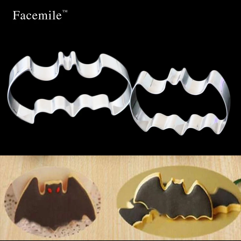Facemile 2PCS/Set Halloween Fondant Gift Cookies Biscuit Cutter Mold Big Bat Batman Vampire Mould ZH044
Facemile 2PCS/Set Halloween Fondant Gift Cookies Biscuit Cutter Mold Big Bat Batman Vampire Mould ZH044