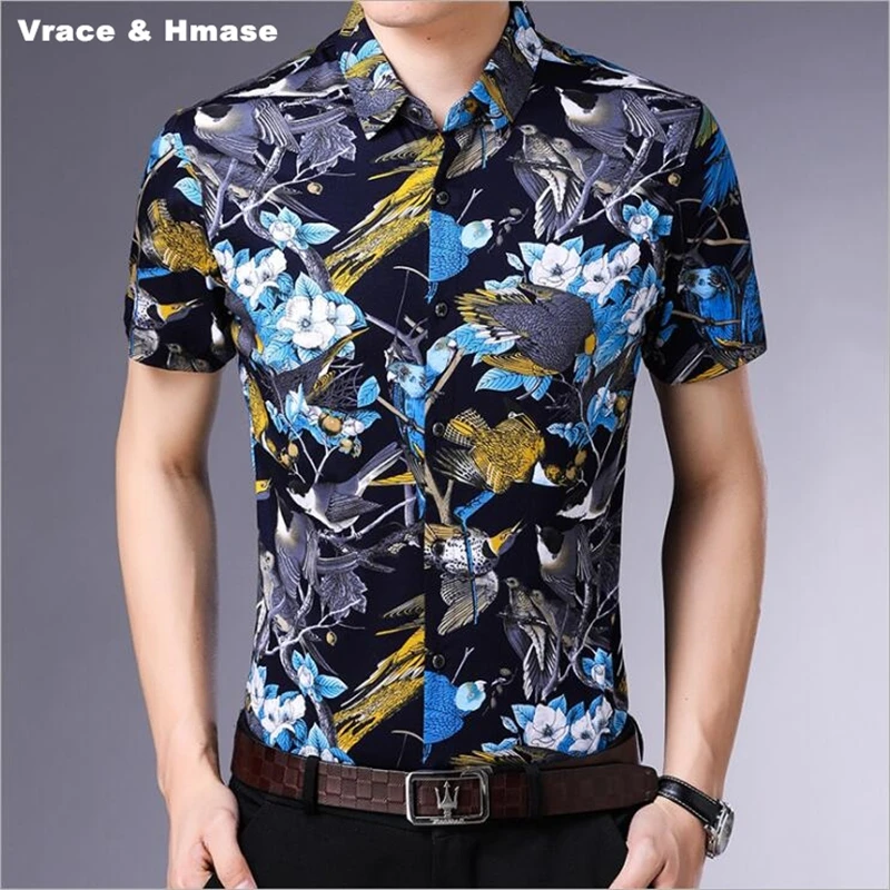 NO.8631 Exquisite birds floral pattern printing fashion short sleeve shirt Summer 2018 mercerized cotton quality shirt men M-3XL
NO.8631 Exquisite birds floral pattern printing fashion short sleeve shirt Summer 2018 mercerized cotton quality shirt men M-3XL