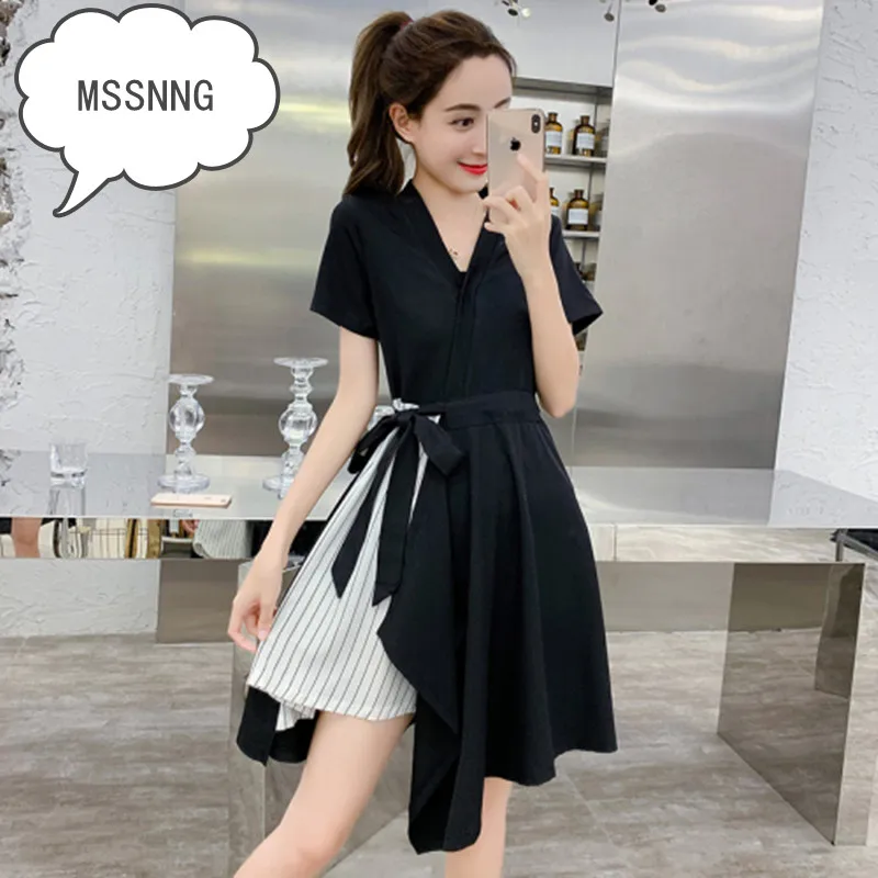 MSSNNG Black V-Neck Large Size Dress Summer Women's 2019 New Fashion Temperament High Waist a Word Lrregular Dress S-XL
MSSNNG Black V-Neck Large Size Dress Summer Women's 2019 New Fashion Temperament High Waist a Word Lrregular Dress S-XL