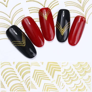 1 Sheet Gold Metal 3D Nail Sticker Stripes Wave Line DIY Nail Art Adhesive Transfer Sticker
1 Sheet Gold Metal 3D Nail Sticker Stripes Wave Line DIY Nail Art Adhesive Transfer Sticker
