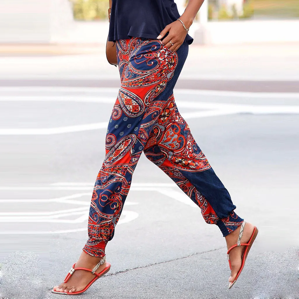 Casual Pants Women High Waist Printing Easy Trousers Long Pants Female Sandy Beach Pants With Pocket YJJ1
Casual Pants Women High Waist Printing Easy Trousers Long Pants Female Sandy Beach Pants With Pocket YJJ1