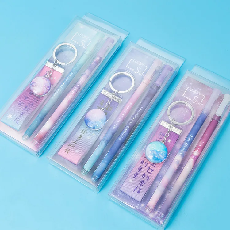 2 pcs/set Starry sky Space Ball Pendant Gel Pen set Cute 0.5 mm black ink neutral pens Stationery gift School & Office Supply
2 pcs/set Starry sky Space Ball Pendant Gel Pen set Cute 0.5 mm black ink neutral pens Stationery gift School & Office Supply