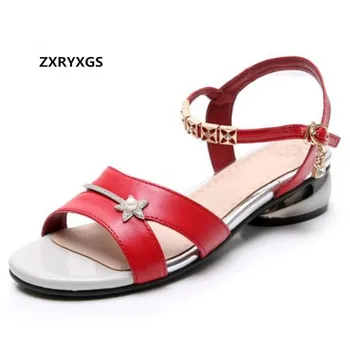 Noble Elegant Open Toe Summer Fashion Sandals Comfortable Low Heel Shoes Woman Genuine Leather Sandals Plus Size Casual Sandals
Noble Elegant Open Toe Summer Fashion Sandals Comfortable Low Heel Shoes Woman Genuine Leather Sandals Plus Size Casual Sandals