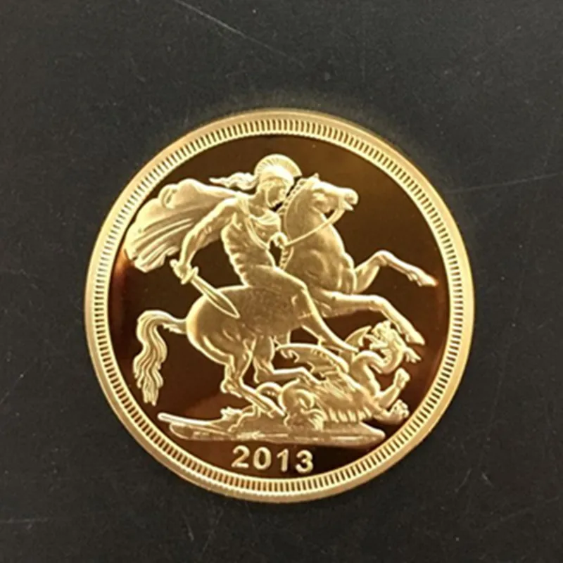 20 pcs The George Saint badge Elizabeth II 2013 24K gold plated ingot souvenir 40 mm badge decoration coin
20 pcs The George Saint badge Elizabeth II 2013 24K gold plated ingot souvenir 40 mm badge decoration coin