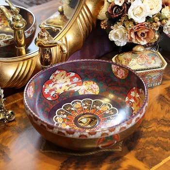 China Painting handmade wash basin Bathroom vessel sinks counter top chinese bowl sink flower bird
China Painting handmade wash basin Bathroom vessel sinks counter top chinese bowl sink flower bird