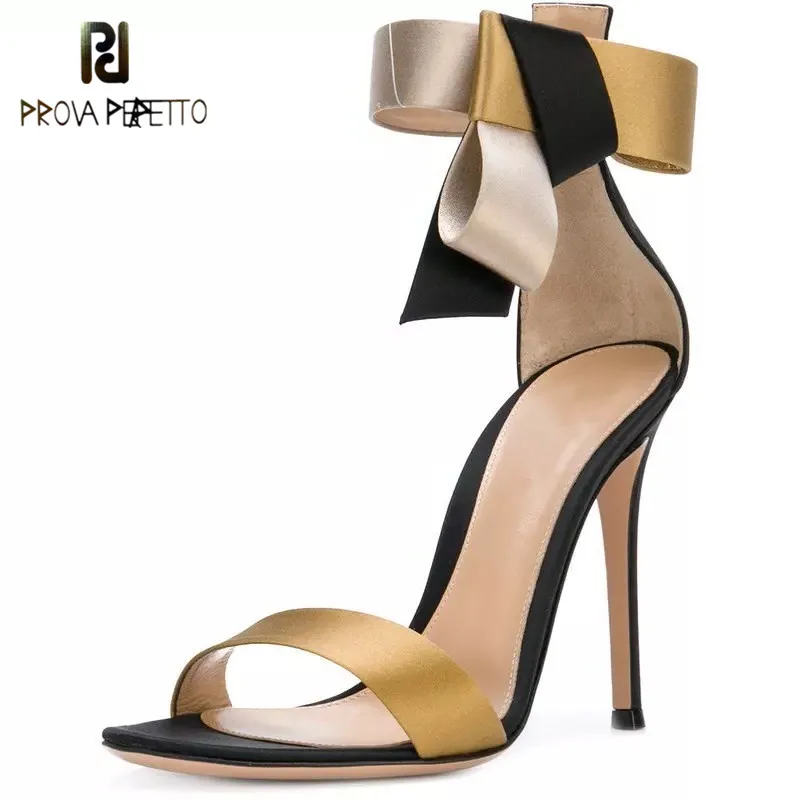 Prova Perfetto Fashion Dress Shoes Woman Gold Ankle Bowknot Thin High Heels Ladies Sandals Open Toe High Heels Gladiator Sandals
Prova Perfetto Fashion Dress Shoes Woman Gold Ankle Bowknot Thin High Heels Ladies Sandals Open Toe High Heels Gladiator Sandals