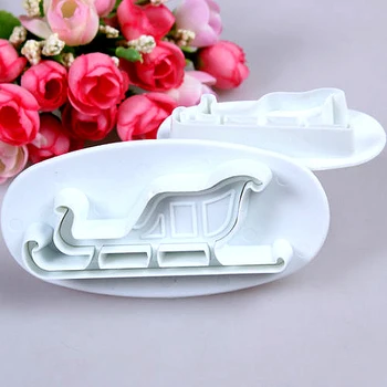 2Pcs/set Sleigh Shape Fondant Sugarcraft Cake Decorating Icing Cutter Tool Mold Mould Cookie Cutter
2Pcs/set Sleigh Shape Fondant Sugarcraft Cake Decorating Icing Cutter Tool Mold Mould Cookie Cutter