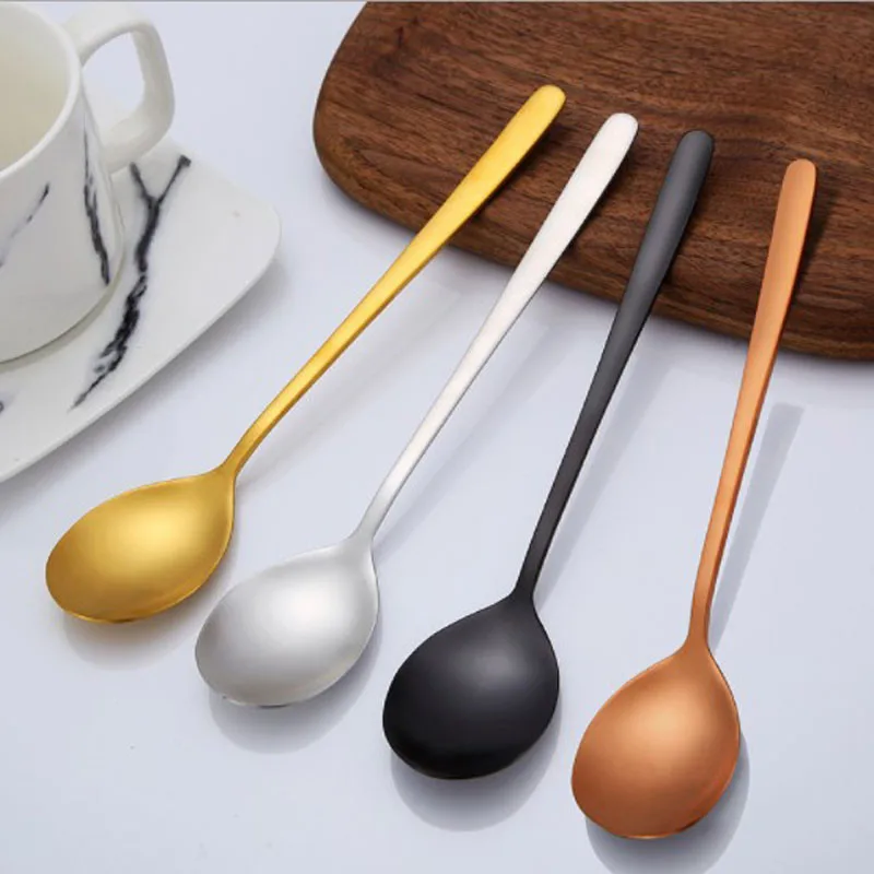 304 Stainless Steel Spoon Long Handle Exquisite Korean Style Dinner Spoon Household restaurant Coffee Soup Stirred Tableware
304 Stainless Steel Spoon Long Handle Exquisite Korean Style Dinner Spoon Household restaurant Coffee Soup Stirred Tableware