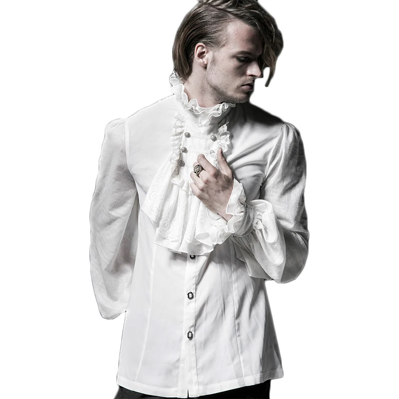 Punk Gothic Shirt Mens White Shirts Black Blouses 2017 Fashion Chiffon Emnossing Dress Shirt Long Sleeve Blouses Of Large Sizes
Punk Gothic Shirt Mens White Shirts Black Blouses 2017 Fashion Chiffon Emnossing Dress Shirt Long Sleeve Blouses Of Large Sizes