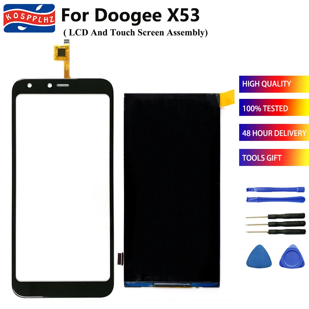 100% Tested For Doogee X53 LCD Display With Touch Screen Digitizer Sensor Replacement + Tools + Adhesive
100% Tested For Doogee X53 LCD Display With Touch Screen Digitizer Sensor Replacement + Tools + Adhesive