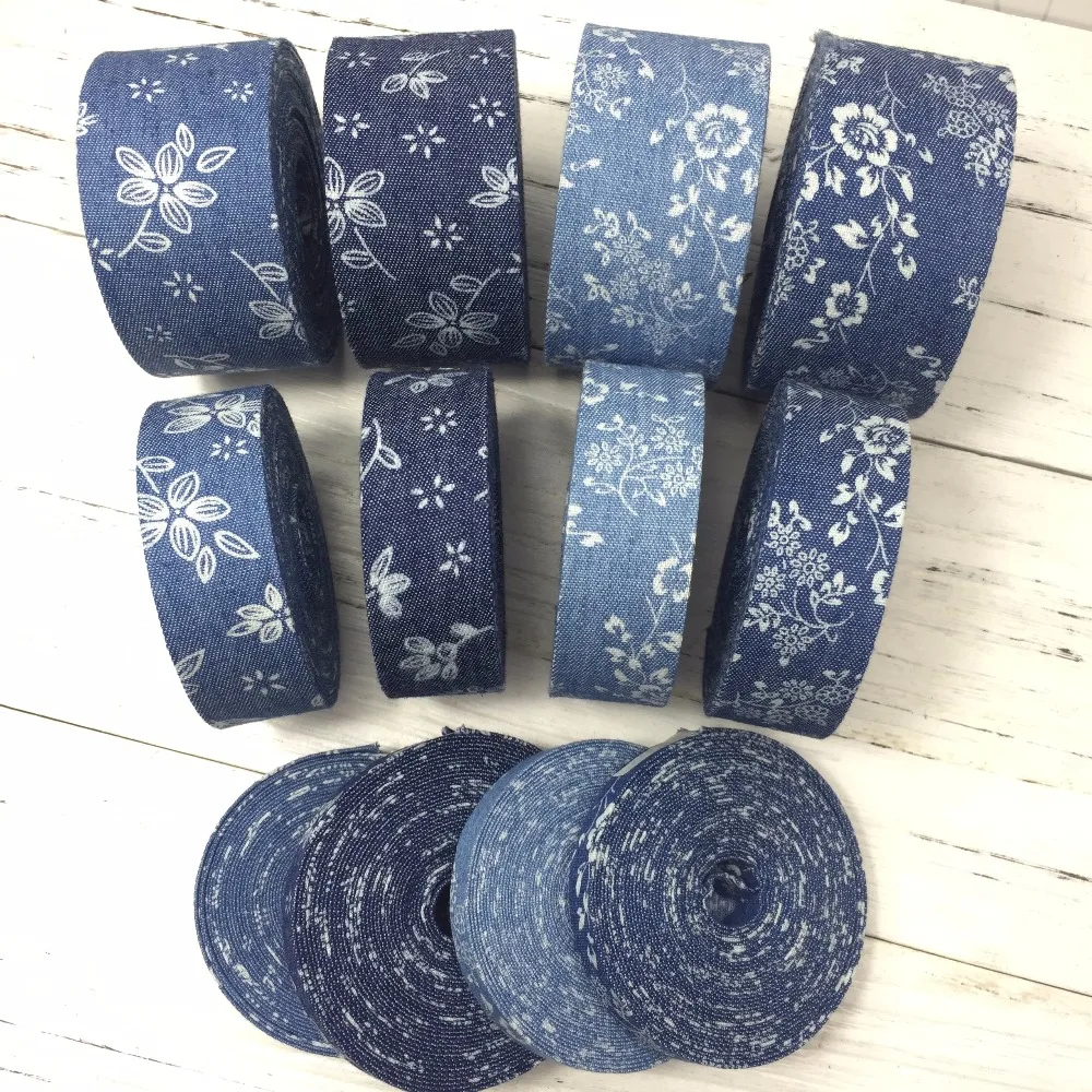 4Meter/Lot 10mm 25mm 40mm Beautiful Style Cowboy Demin Flower Printed Ribbon Jeans for DIY Hair bow Bowknot Accessories Material
4Meter/Lot 10mm 25mm 40mm Beautiful Style Cowboy Demin Flower Printed Ribbon Jeans for DIY Hair bow Bowknot Accessories Material
