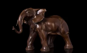 38 CM Western Art Deco Pure Bronze Loxodonta Elephant Heffalump Wealth Sculpture
38 CM Western Art Deco Pure Bronze Loxodonta Elephant Heffalump Wealth Sculpture