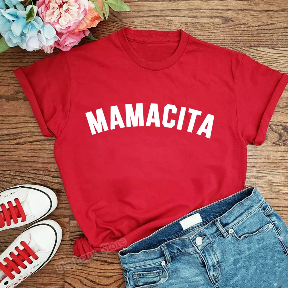 Mamacita Funny Mom Shirt Mother's Day Gift Blessed Mama Tshirt Tired as a Mother harajuku Tee
Mamacita Funny Mom Shirt Mother's Day Gift Blessed Mama Tshirt Tired as a Mother harajuku Tee