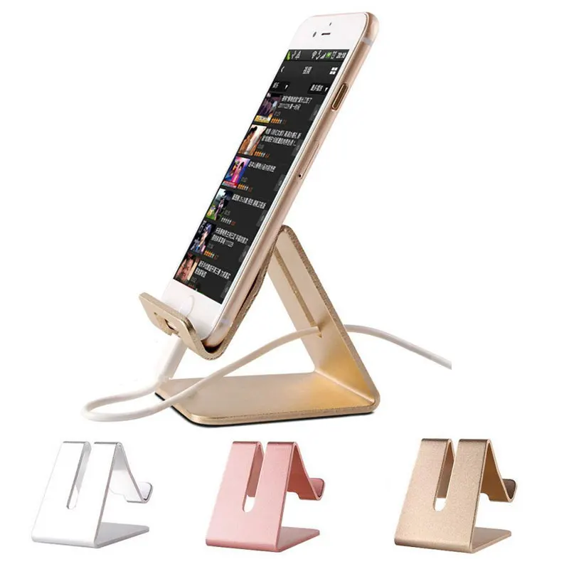 Universal Desk Phone Holder Aluminum Metal Tablet Stand for iphone X 7 Plus Mobile Support for ipad Smartphone Desktop Holder