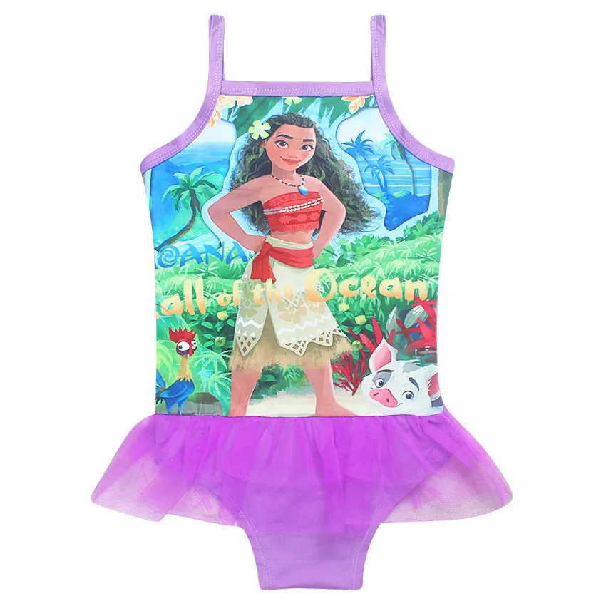 Cartoon Moana Girls Dresses Swimsuits Summer Baby Kids One Piece Swim Wear Clothing children Bathing beachwear costume 3-10Years (10)