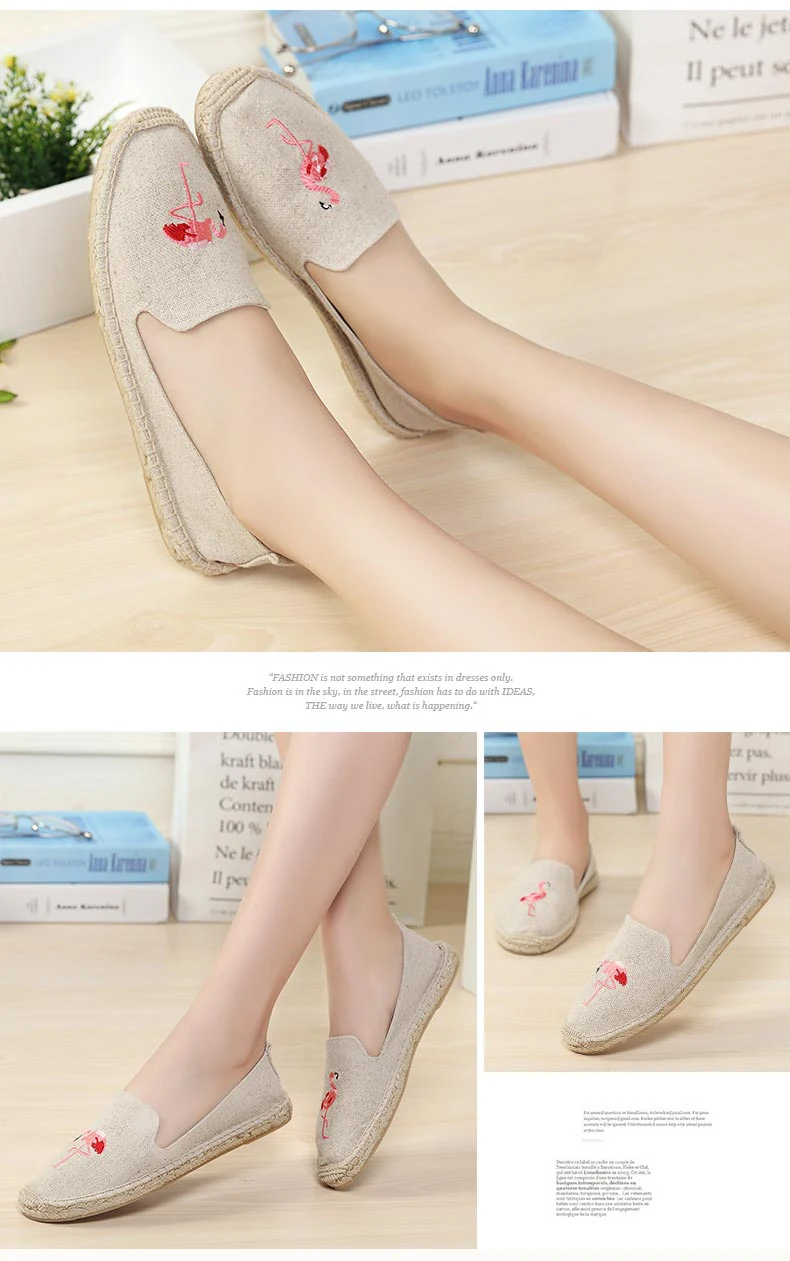 Women Flats Slip On Shoes Espadrilles Loafers Canvas Slip On Shoes for Women Moccasin Womens Fisherman shoe Women's Casual Shoe (7)