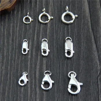 Real 925 Sterling Silver Spring /Lobster Buckle Clasps&Hooks Suit DIY Bracelet Necklace Jewelry Making Accessories Findings
Real 925 Sterling Silver Spring /Lobster Buckle Clasps&Hooks Suit DIY Bracelet Necklace Jewelry Making Accessories Findings