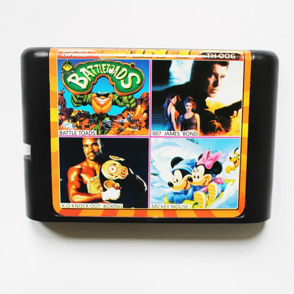 TH 006 4 в 1 игровой картридж 16 бит md мульти игровая карта для sega genesis/mega drive|md card|game card