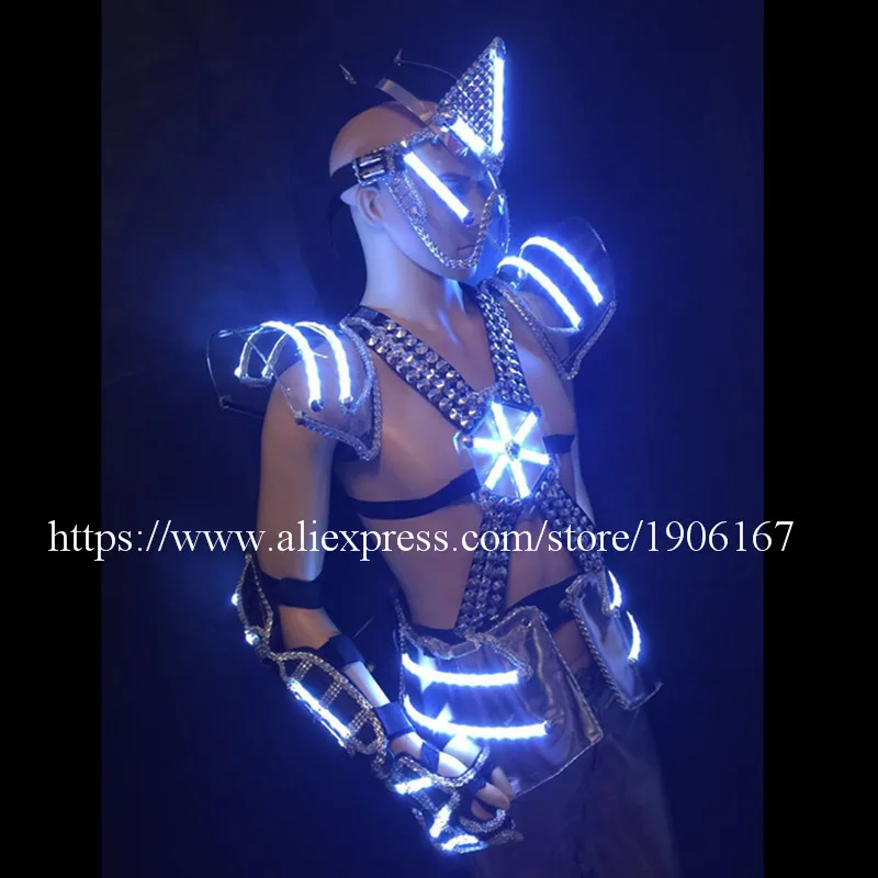 New Design Led Luminous Ballroom Costume With illuminate Mask DJ Nightclub Singer Led Party Clothes Stage Show Party Supplies
New Design Led Luminous Ballroom Costume With illuminate Mask DJ Nightclub Singer Led Party Clothes Stage Show Party Supplies